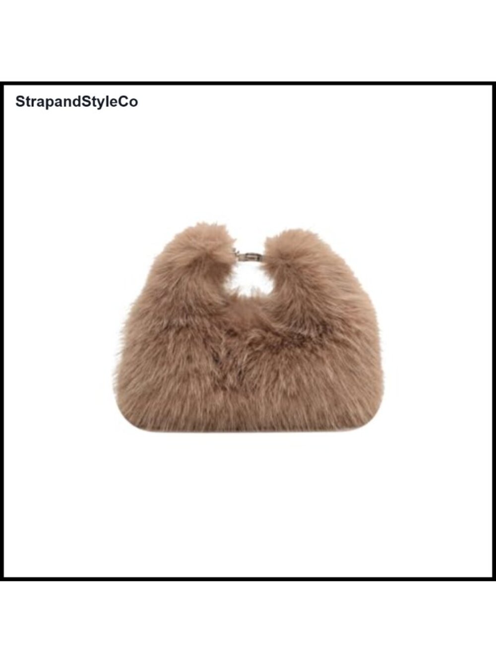 Small Faux Fox Fur Clutch Crossbody Mini Furry Evening Bag Women